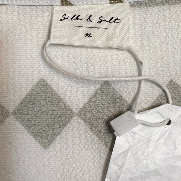 NWT Silk & Salt Women's Midi Dress Long Sleeve Geometric Print Size Medium - Picture 6 of 12